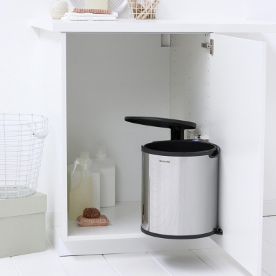 Brabantia Çöp Kutusu 15 lt Dolap İçi Briliant Steel 418181 - Thumbnail 20BRA418181