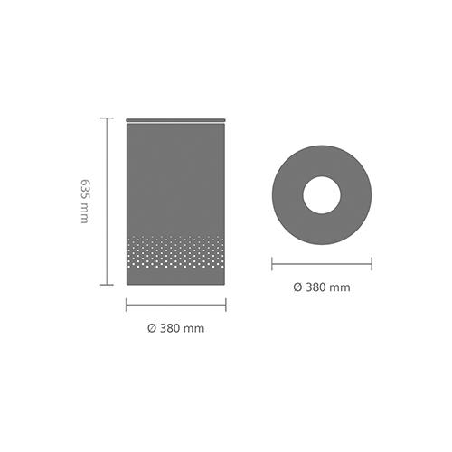 Brabantia Çamaşır Sepeti 60 lt Siyah Mantar Kapak 120022 - 20BRA120022