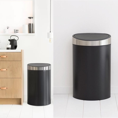 Brabantia Çöp Kovası 40 litre Bo Touch Bin Dokunmatik Siyah 114847 - Thumbnail 20BRA114847