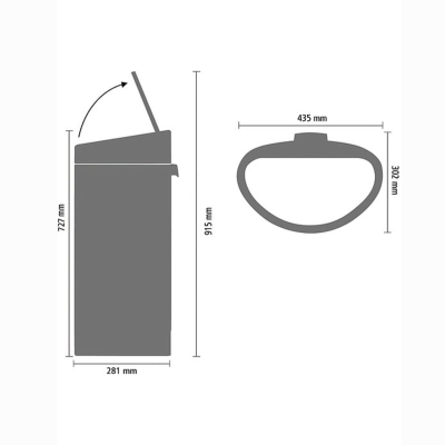 Brabantia Çöp Kovası 40 litre Bo Touch Bin Dokunmatik Siyah 114847 - Thumbnail 20BRA114847