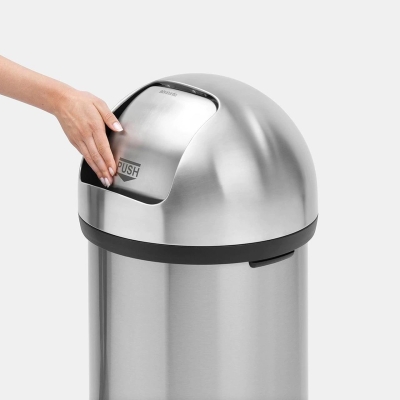 Brabantia Çöp Kutusu Büyük Boy 60 litre Push Bin Matt Steel 484520 - Thumbnail 20BRA484520