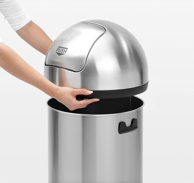 Brabantia Çöp Kutusu Büyük Boy 60 litre Push Bin Matt Steel 484520 - Thumbnail 20BRA484520