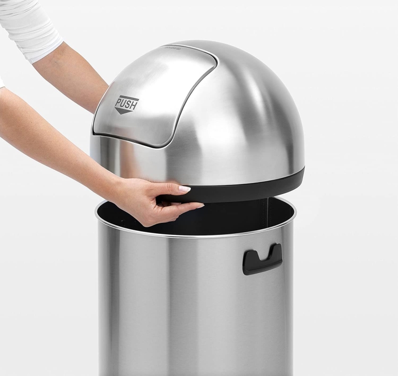 Brabantia Çöp Kutusu Büyük Boy 60 litre Push Bin Matt Steel 484520 - 20BRA484520