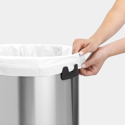 Brabantia Çöp Kutusu Büyük Boy 60 litre Push Bin Matt Steel 484520 - Thumbnail 20BRA484520