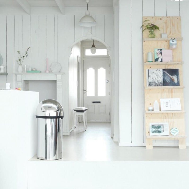 Brabantia Çöp Kutusu Büyük Boy 60 litre Push Bin Matt Steel 484520 - 20BRA484520