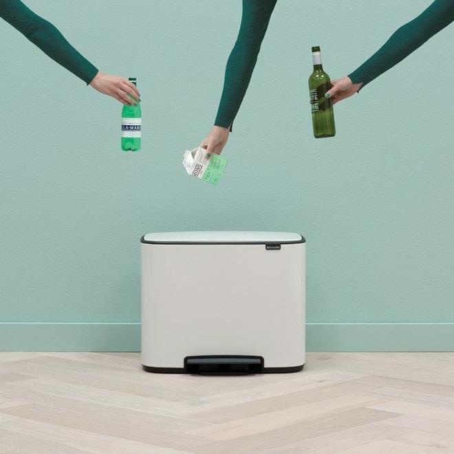 Brabantia Çöp Kutusu İki Bölmeli 11+23 Lt Bo Pedal Bin 121142 - 20BRA121142