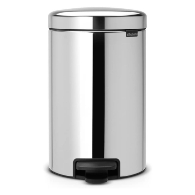 BRABANTIA - Brabantia Çöp Kovası Newicon Brillant Steel Pedallı Çöp Kutusu 12lt 113581 - 1
