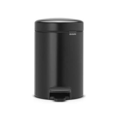 Brabantia Çöp Kutusu Newicon Pedallı 3 Lt Matt Black - Thumbnail 20BRA113321