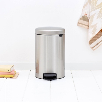 BRABANTIA - Brabantia Çöp Kutusu 12 litre Newicon Pedallı Mat Çelik