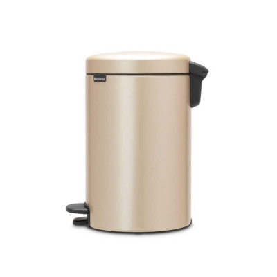 BRABANTIA - Brabantia Çöp Kutusu 12 litre Newicon Pedallı Şampanya Rengi 304446 (1)