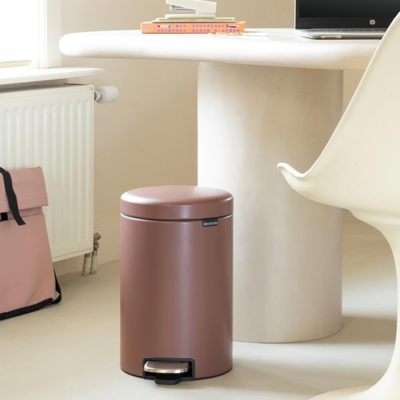 BRABANTIA - Brabantia Çöp Kutusu 12 litre Newicon Pedallı Satin Taupe 234002 (1)