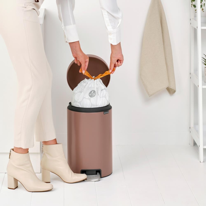 Brabantia Çöp Kutusu 12 litre Newicon Pedallı Satin Taupe 234002 - 20BRA234002