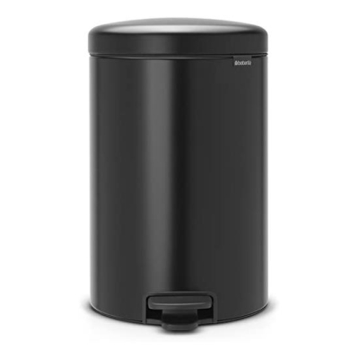 Brabantia Çöp Kutusu 20 litre Newicon Pedallı Mat Siyah 114106 - Thumbnail 20BRA114106