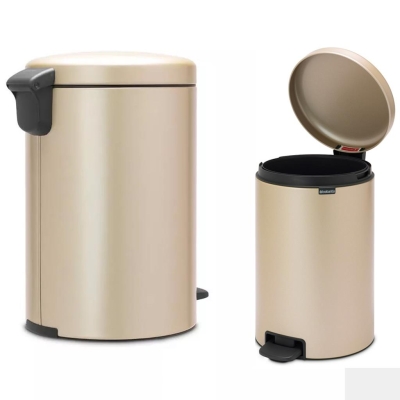 BRABANTIA - Brabantia Çöp Kutusu 20 litre Newicon Pedallı Şampanya Rengi (1)