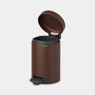 Brabantia Çöp Kutusu 3 litre Newicon Pedallı Mineral Cosy Brown 208522 - Thumbnail 20BRA208522