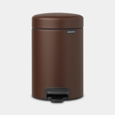 BRABANTIA - Brabantia Çöp Kutusu 3 litre Newicon Pedallı Mineral Cosy Brown 208522