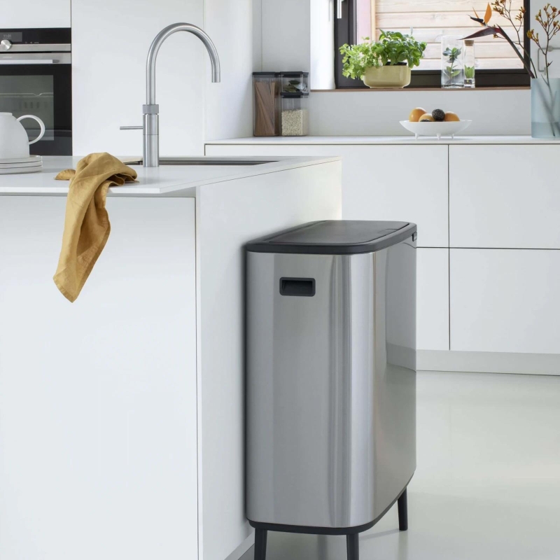 Brabantia Çöp Kutusu 30 + 30 lt Bo Touch Dokunmatik Kapak Mat Çelik 130649 - 20BRA130649