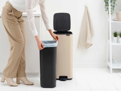 Brabantia Çöp Kutusu 30 litre Bo Pedallı, Dikdörtgen, Soft Beige 238123 - Thumbnail 20BRA238123