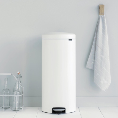 BRABANTIA - Brabantia Çöp Kutusu 30 litre Newicon Pedallı Beyaz 111785