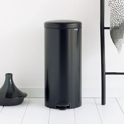 BRABANTIA - Brabantia Çöp Kutusu 30 litre Newicon Pedallı Mat Siyah 114540