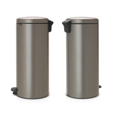 Brabantia Çöp Kutusu 30 litre Newicon Pedallı Platin 114441 - Thumbnail 20BRA114441