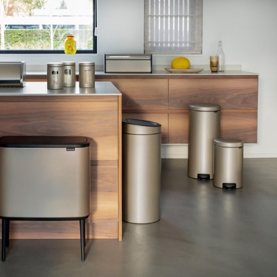 Brabantia Çöp Kutusu 30 litre Newicon Pedallı Şampanya Rengi 304484 - Thumbnail 20BRA304484