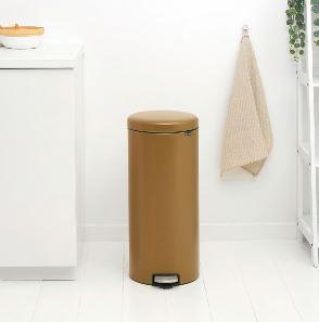 Brabantia Çöp Kutusu 30 litre Newicon Pedallı Warm Brass 238581 - 20BRA238581