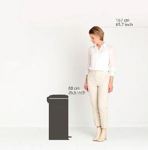 Brabantia Çöp Kutusu 30 litre Newicon Pedallı Warm Brass 238581 - 20BRA238581
