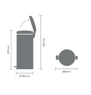 Brabantia Çöp Kutusu 30 litre Newicon Pedallı Warm Brass 238581 - 20BRA238581