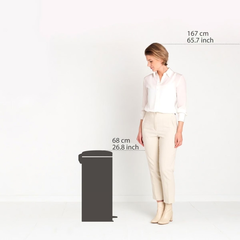 Brabantia Çöp Kutusu 30 litre Newicon Pedallı, Warm Bronze 238789 - 20BRA238789
