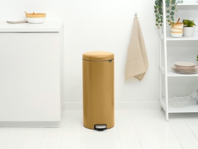 BRABANTIA - Brabantia Çöp Kutusu 30 litre Newicon Pedallı, Warm Gold 238765 (1)