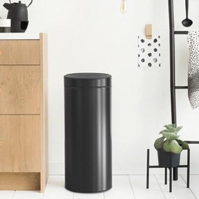 BRABANTIA - Brabantia Çöp Kutusu 30 litre Touch Bın New Dokunmatik Ayışığı Siyahı 128967 (1)