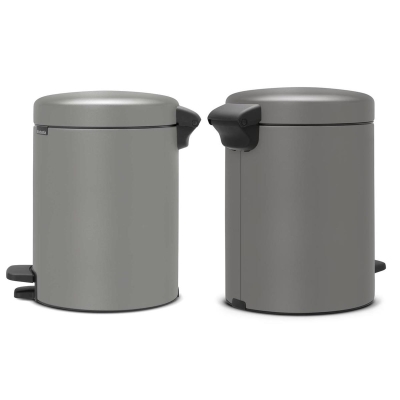 BRABANTIA - Brabantia Çöp Kutusu 5 litre Newicon Pedallı Beton Gri 126284