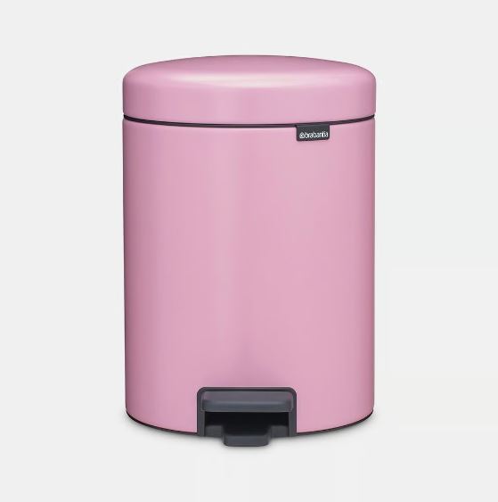 Brabantia Çöp Kutusu 5 litre Newicon Pedallı Mineral, Lilac Pink 255281 - 20BRA255281