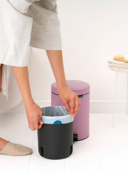 Brabantia Çöp Kutusu 5 litre Newicon Pedallı Mineral, Lilac Pink 255281 - 20BRA255281