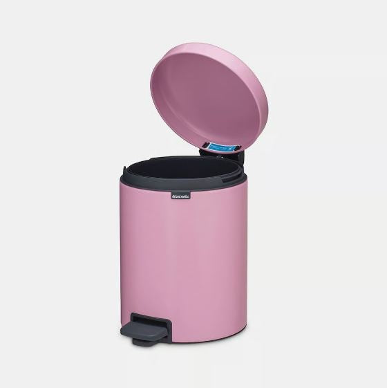 Brabantia Çöp Kutusu 5 litre Newicon Pedallı Mineral, Lilac Pink 255281 - 20BRA255281