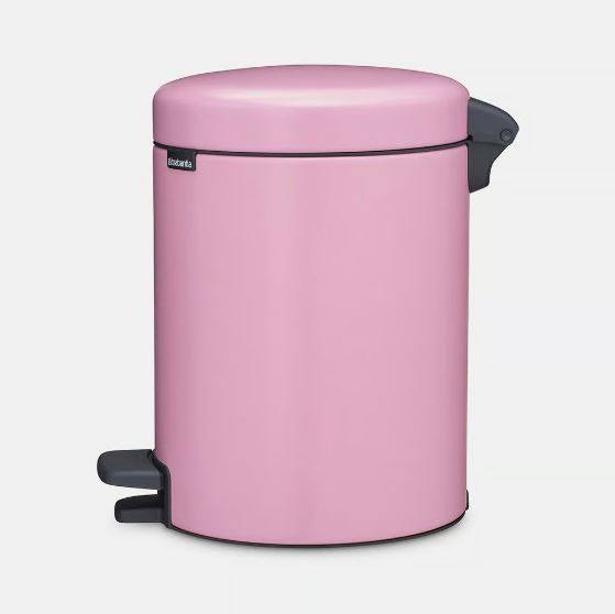 Brabantia Çöp Kutusu 5 litre Newicon Pedallı Mineral, Lilac Pink 255281 - 20BRA255281