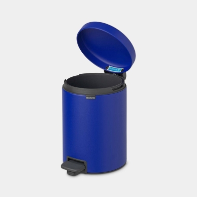 BRABANTIA - Brabantia Çöp Kutusu 5 litre Newicon Pedallı Mineral Powerful Blue 206849 (1)