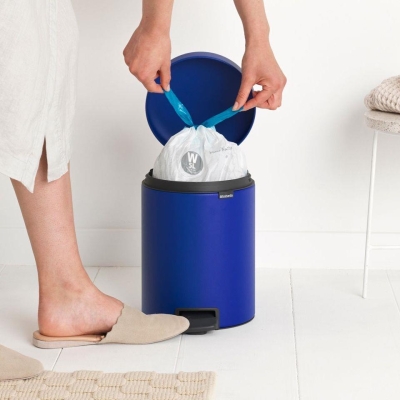 Brabantia Çöp Kutusu 5 litre Newicon Pedallı Mineral Powerful Blue 206849 - Thumbnail 20BRA206849