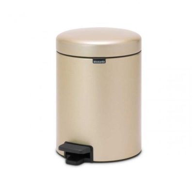 BRABANTIA - Brabantia Çöp Kutusu 5 litre Newicon Pedallı Şampanya Rengi 304422 - 4