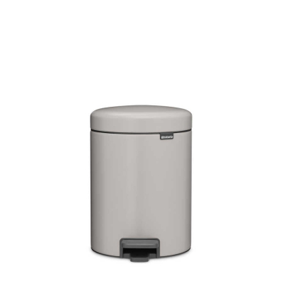 BRABANTIA - Brabantia Çöp Kutusu 5 litre Newicon Pedallı, Soft Grey 252204