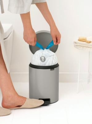 Brabantia Çöp Kutusu 5 litre Newicon Pedallı, Soft Grey 252204 - Thumbnail 20BRA252204