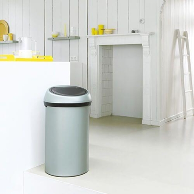 BRABANTIA - Brabantia Çöp Kutusu Büyük Boy 60 litre Touch Bın New Dokunmatik Mint Yeşili 402449