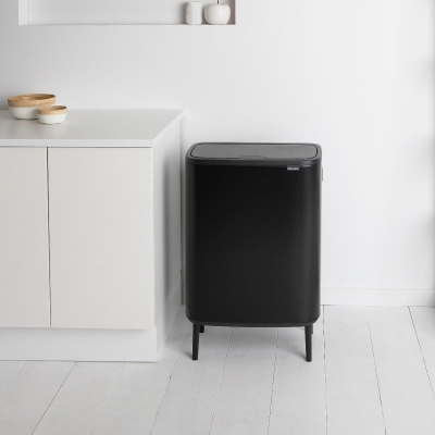 BRABANTIA - Brabantia Çöp Kutusu 60 lt Bo Touch Dokunmatik Kapak Matt Siyah 130229