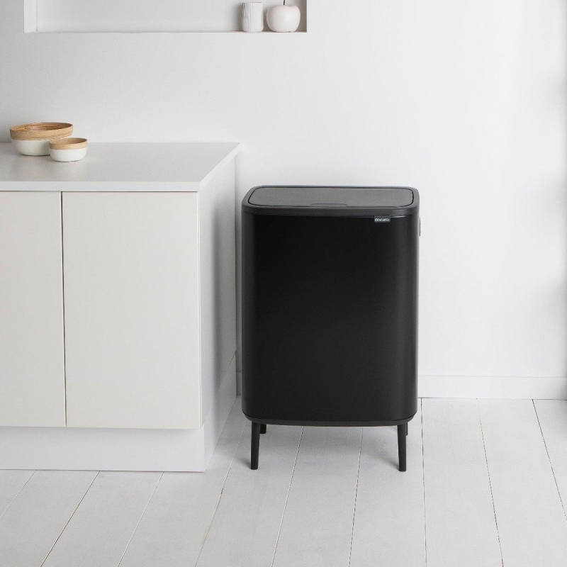 Brabantia Çöp Kutusu 60 lt Bo Touch Dokunmatik Kapak Matt Siyah 130229 - 20BRA130229