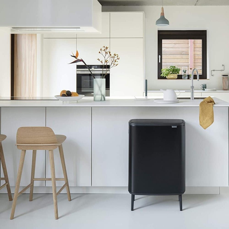 Brabantia Çöp Kutusu 60 lt Bo Touch Dokunmatik Kapak Matt Siyah 130229 - 20BRA130229