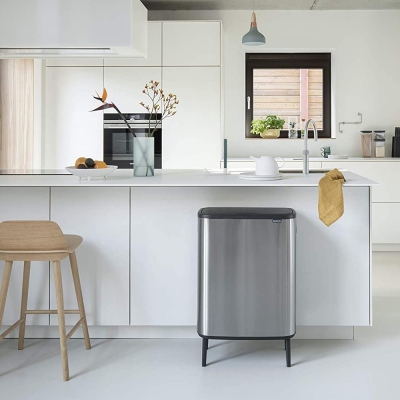 BRABANTIA - Brabantia Çöp Kutusu 60 lt Bo Touch Dokunmatik Kapak Mat Çelik 130267