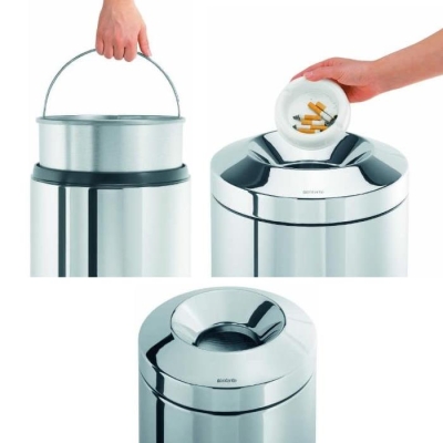 Brabantia Çöp Kutusu ALEV Korumalı 30 lt Parlak Çelik 287527 - Thumbnail 20BRA287527