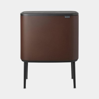 Brabantia Çöp Kutusu İki Bölmeli 11+23 litre Bo Touch Bin Mineral Cosby Brown 208621 - Thumbnail 20BRA208621