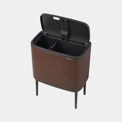 Brabantia Çöp Kutusu İki Bölmeli 11+23 litre Bo Touch Bin Mineral Cosby Brown 208621 - Thumbnail 20BRA208621